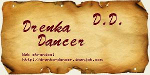 Drenka Dancer vizit kartica